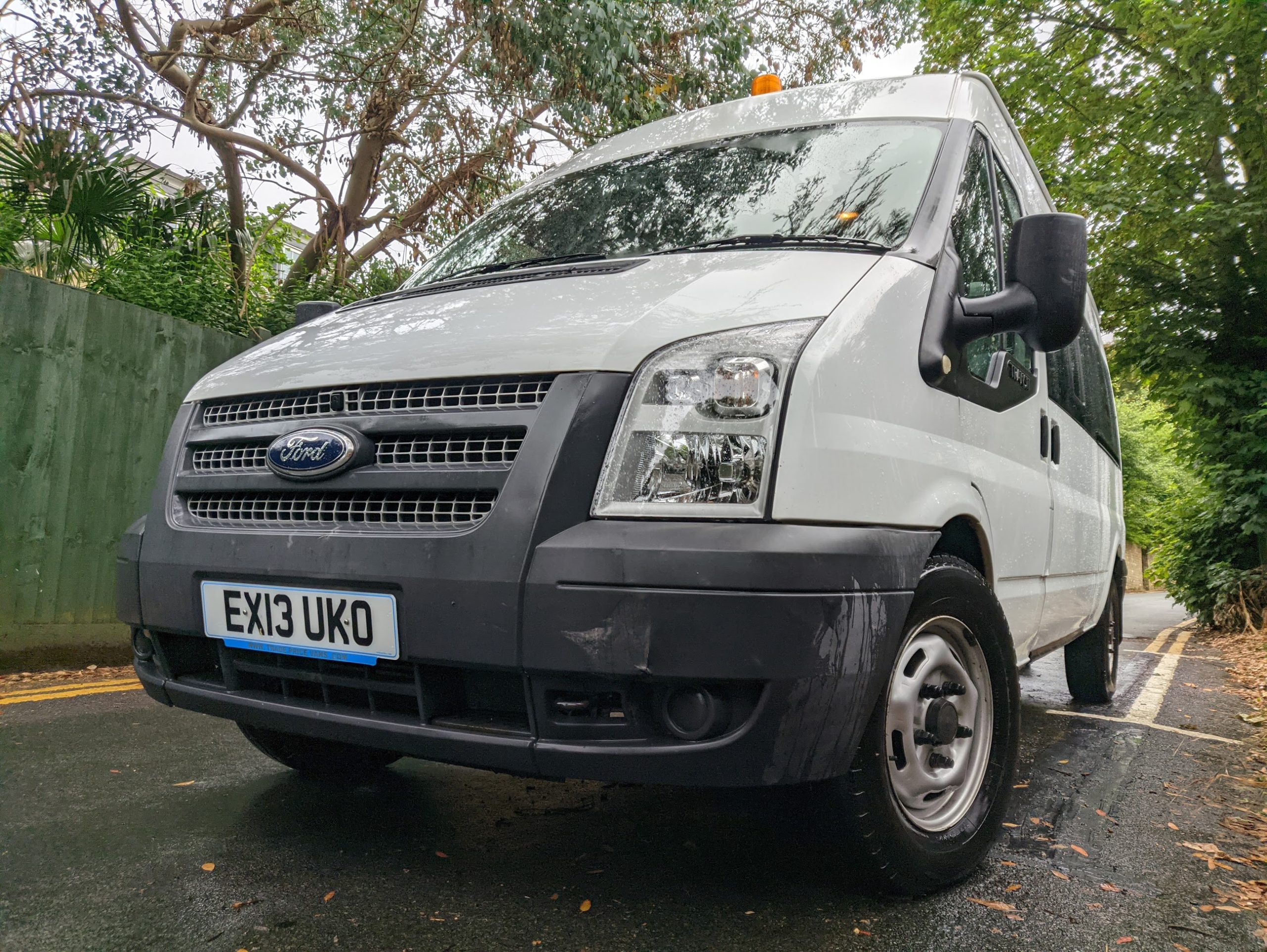 New minibus outside the hut